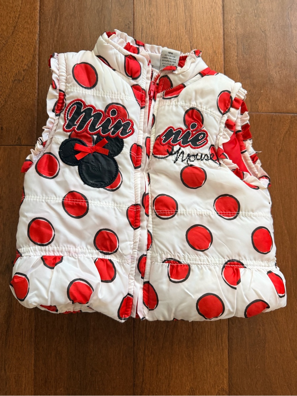 Disney Minnie Mouse Puffer Vest - Size 18 months